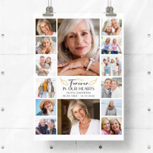 Mémorial de collage multi-photo pour toujours dans