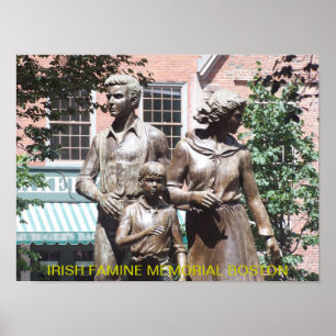 Poster Mémorial de la famine irlandaise de Boston