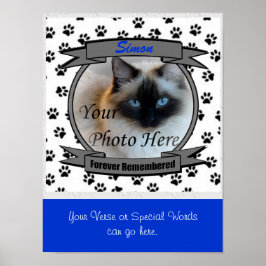 Poster Mémorial du chat pour toujours souvenir - Homme an