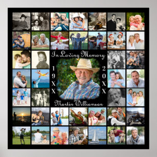 Poster Mémorial EN MÉMOIRE AFFECTUEUSE 41 Collage photo N