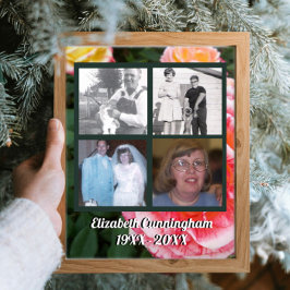 Poster Memorial Four Photos de Loved One sur Rose Photo