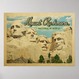 Poster Mémorial national du Mont Rushmore