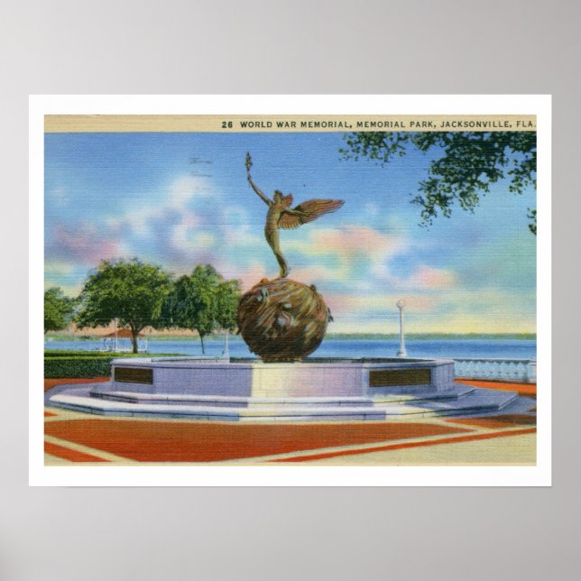 Poster Memorial Park, Jacksonville, Floride (Devant)