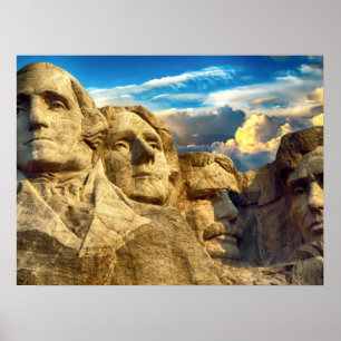 Poster Mémorial présidentiel de Mount Rushmore