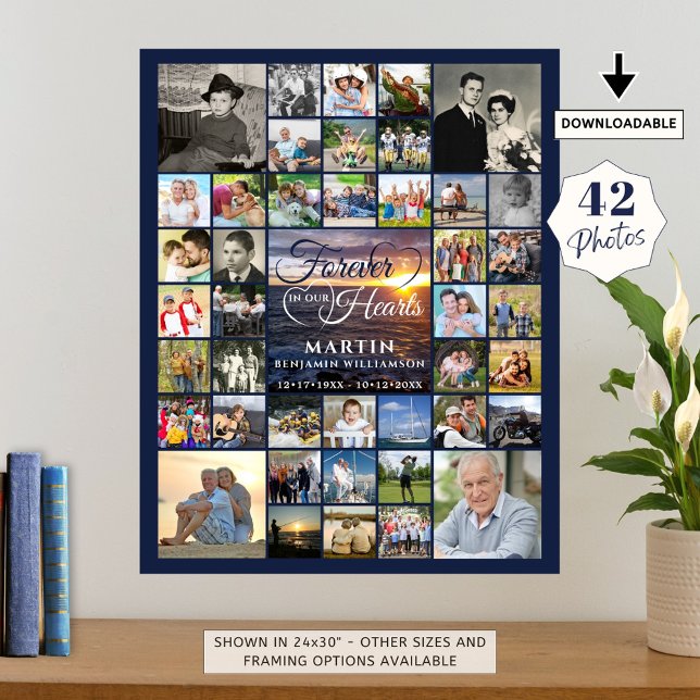 Poster Memorial Sunset 42 Photo FOREVER DANS NOS COEURS (Créateur téléchargé)