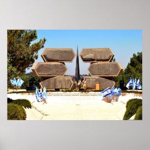 Poster Mémorial Yad Vashem aux soldats et aux partisans j