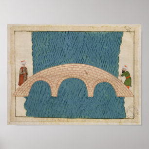 Poster Memorie Turchesche' représentant le pont de Galata