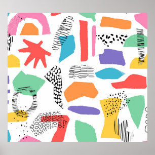 Poster Memphis Art : Grunge Surface Design