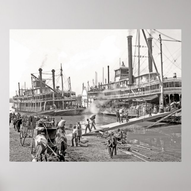 Poster Memphis Riverboats (Devant)