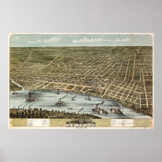 Poster Memphis (Ruger) - 1870 BigMapBlog.com (Devant)