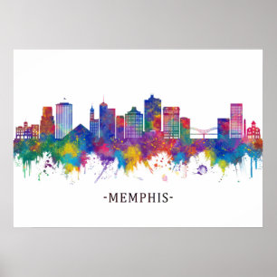 Poster Memphis Tennessee Skyline