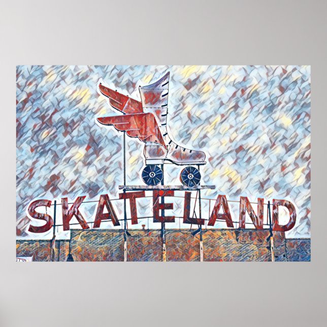 Poster Memphis, TN Peinture Skateland (Devant)
