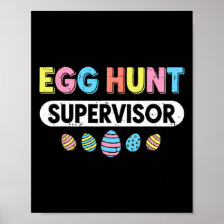 Poster Men Women Easter Egg Hunt Supervisor Hunting Easte