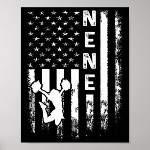 Poster Menagère de pom-pom girls Nene Drapeau Amérique Vi