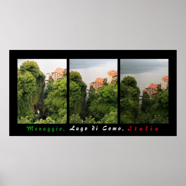 Poster Menaggio : embouchure du fleuve (Devant)