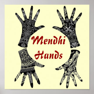 Poster Mendhi Hands