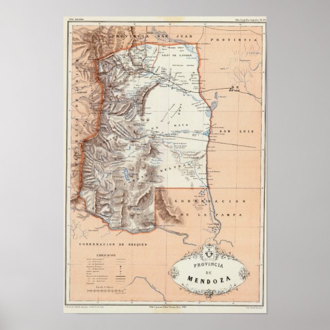 Poster Mendoza, Argentine (Devant)