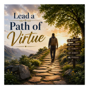 Poster Mener un chemin de vertu
