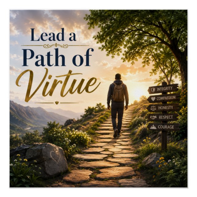 Poster Mener un chemin de vertu (Devant)