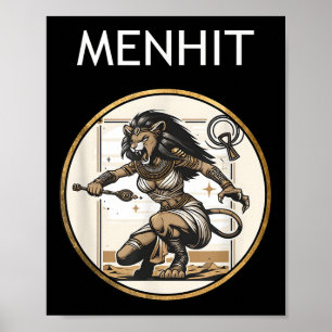 Poster Menhit Déesse de guerre Nubienne Mythologie ancien