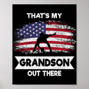 Poster Mens C'est mon petit-fils là-bas American Footbal
