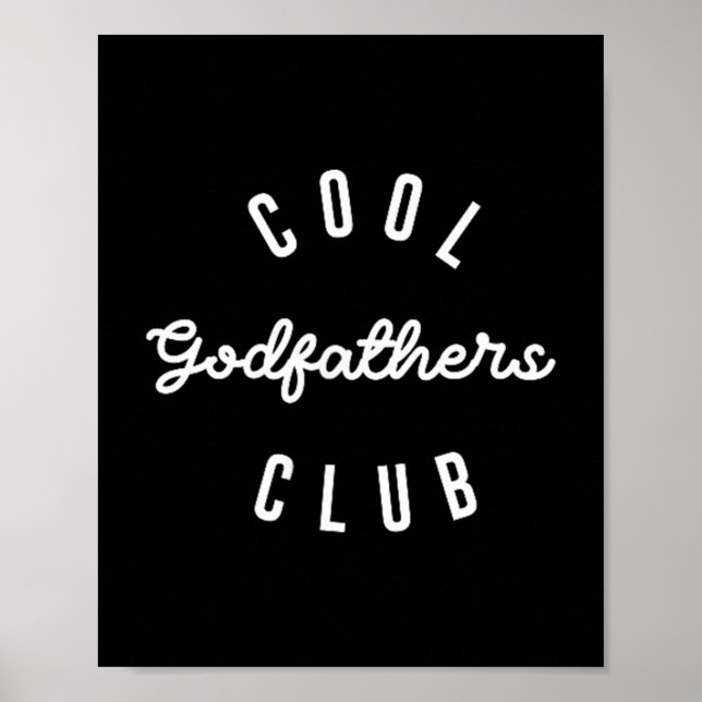 Poster Mens Cool Godfathers Club, Pregnancy Announcement  (Devant)