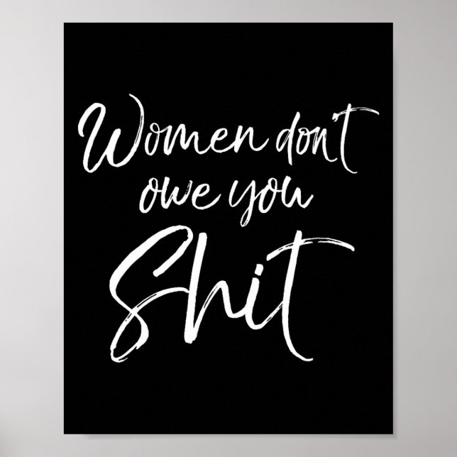 Poster Mens Cute Feminist Quote Sarcastic Gift Women Don' (Devant)