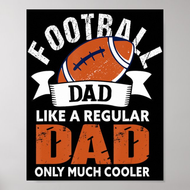 Poster Mens Football Papa Fun Papa Football Américain (Devant)