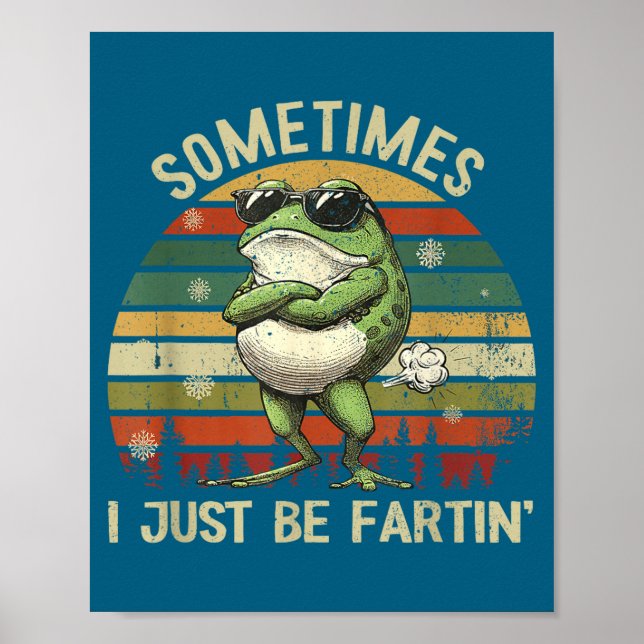 Poster mens Just Farting I Frog Sometimes (Devant)