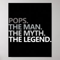 Mens POPS L'HOMME LE MYTHE LA LÉGENDE Fête des pèr