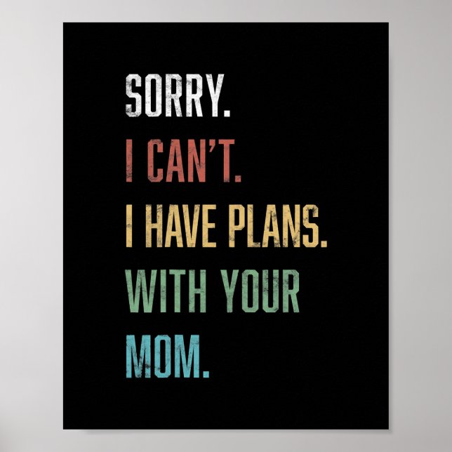 Poster Mens Sarcastic Your Maman Funny Mens  (Devant)