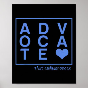 Poster Mens Sensibilisation sur l'autisme Advocate Unique