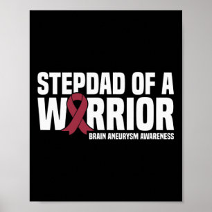 Poster Mens Stepdad d'un guerrier Cerveau Aneurysme sensi
