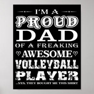 Poster Mens Volleyball Je suis fier Volleyball Papa Cadea