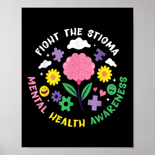 Poster Mental Health Awareness Depression Suicide Prevent (Devant)