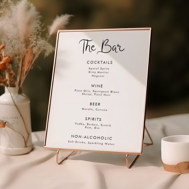 Poster Menu de barre manuscrite Whimsical (Créateur téléchargé)