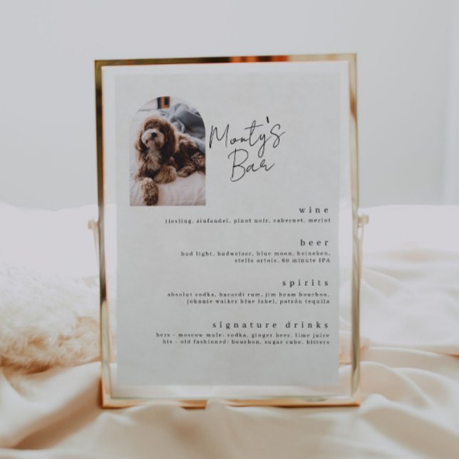 Poster Menu de la barre des animaux de compagnie de signa (Créateur téléchargé)