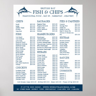 Poster Menu du restaurant Fish & Chip Shop
