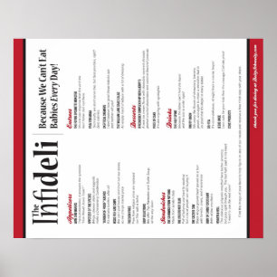 Poster Menu Infideli