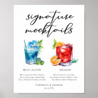 Menu Mocktail Blue Lagoon Negroni sans alcool