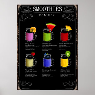 Poster Menu Smoothies