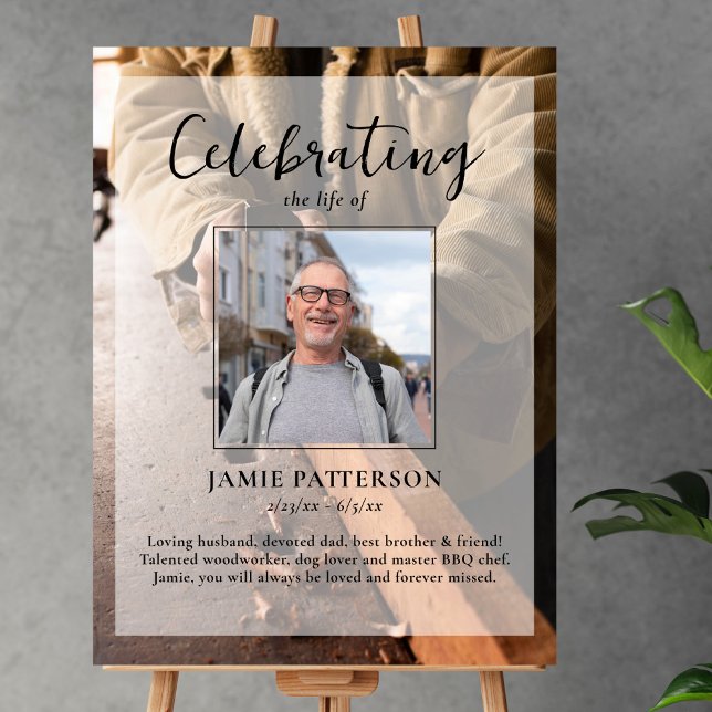Poster Menuisier, Photo de funérailles de célébration de  (Créateur téléchargé)