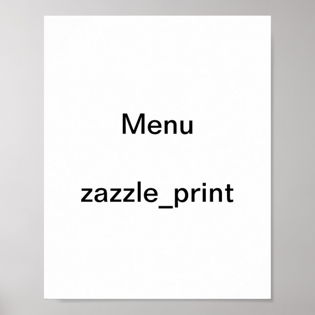 Poster menus amusants (Devant)