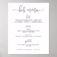 Menus de barre mariage - Script de rebond (violet/