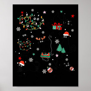 Poster Meowy Catmas Chat Noël Mignon Chatons Chats Père N