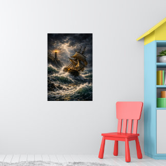 Poster Mer agitée