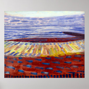 Poster Mer après le coucher du soleil Piet Mondrian