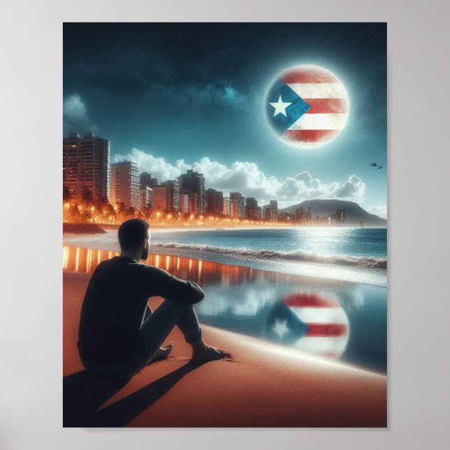 Poster Mer Aunque de Boricua en la Luna (Devant)