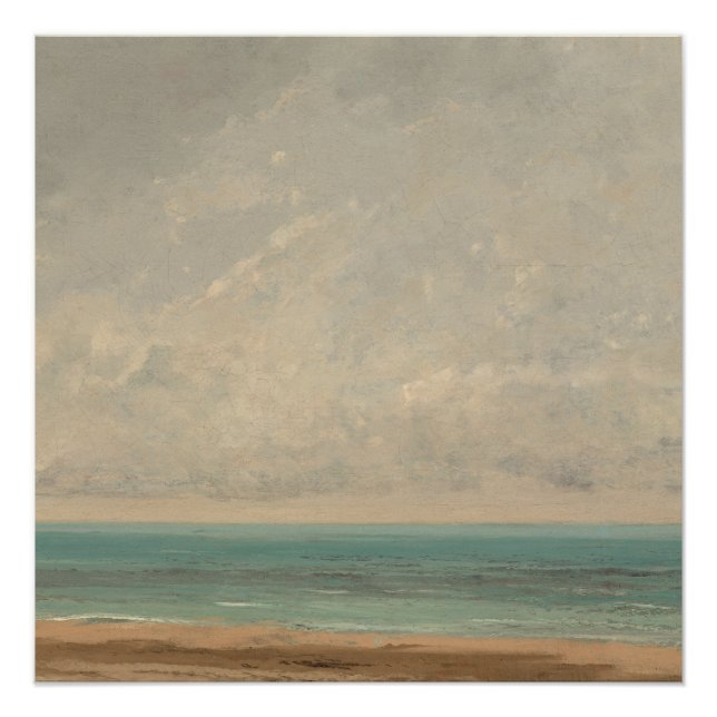 Poster Mer Calme 1866 Gustave Courbet National Gallery (Devant)