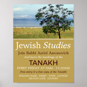 Poster Mer de Galilée, Israël, Judaïsme, Etudes juives